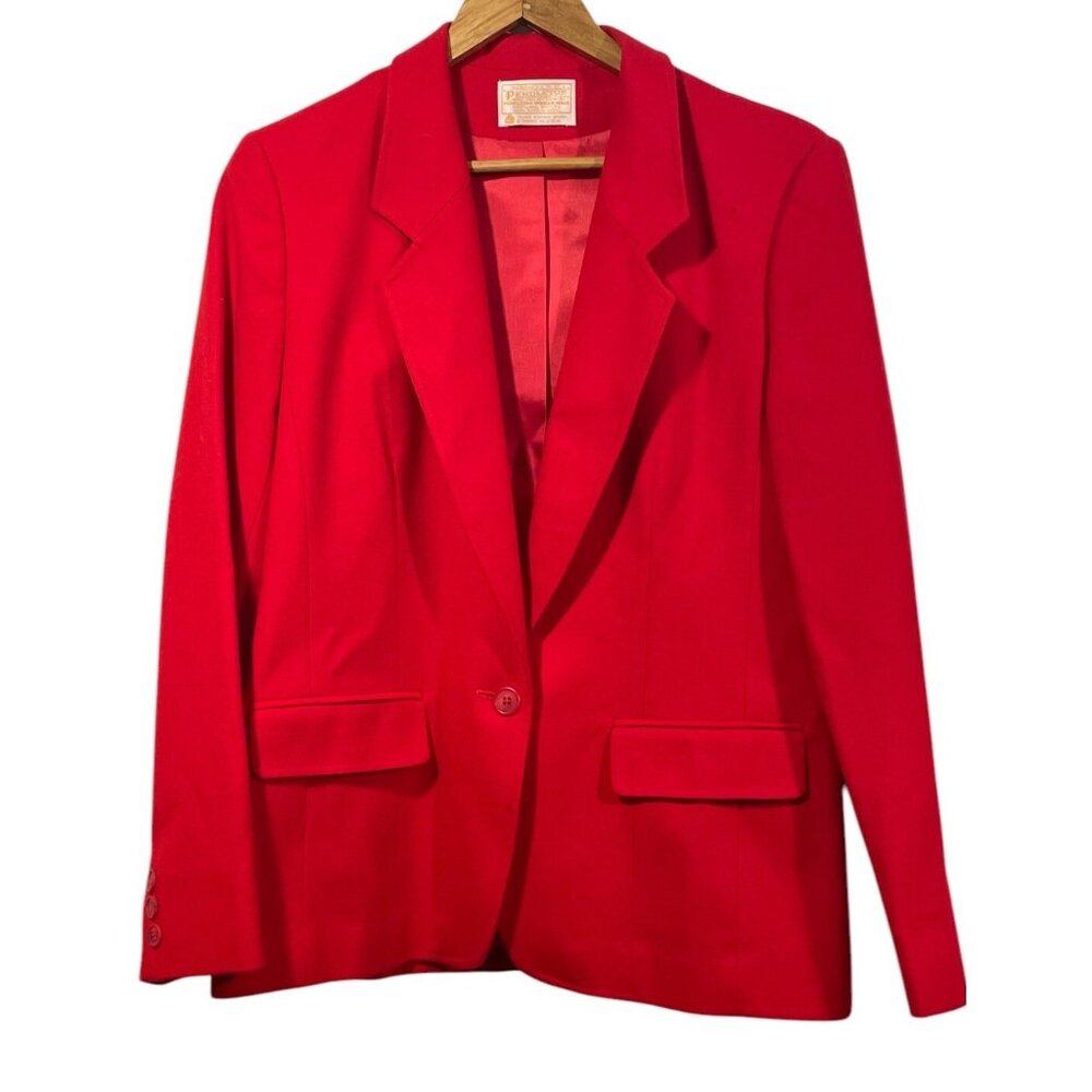 Pendleton Red Single-Button Blazer